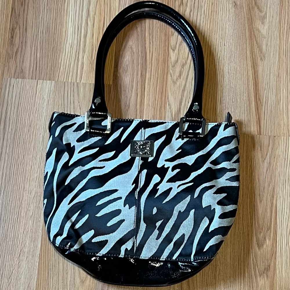 Anne Klein woman’s shoulder purse zebra print